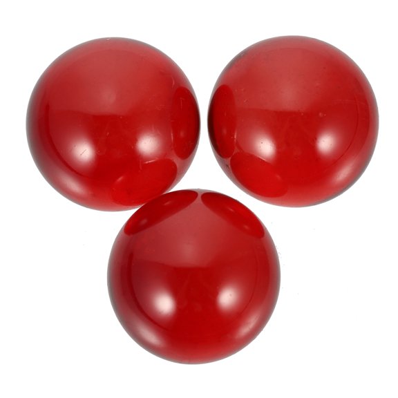 CATIEBYE 3Pcs Red Glass Decorative Balls Globe for Home Decor Table Centerpiece and Photography