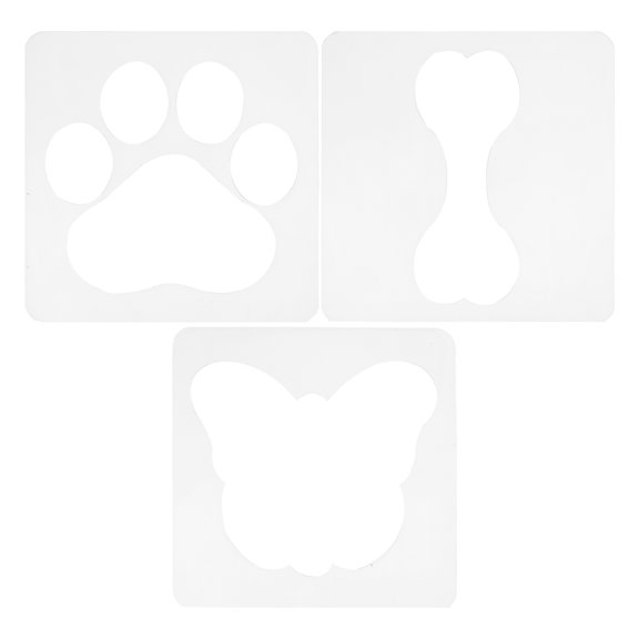 CATIEBYE 3-Piece Transparent Acrylic Quilting Templates Set with Butterfly and Pet Paw Print Designs for Sewing Crafts