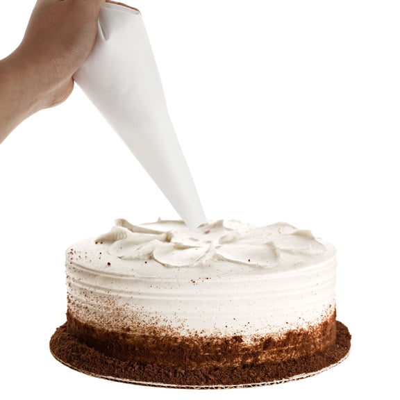 CATIEBYE Reusable Pastry Piping Bags Set of 3 White Decorating Pouch for Cake Frosting and Baking