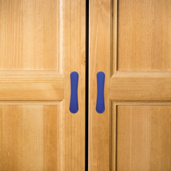 CATIEBYE 3pcs Desk Drawer Pull Handle Rubber Blue for DIY Projects