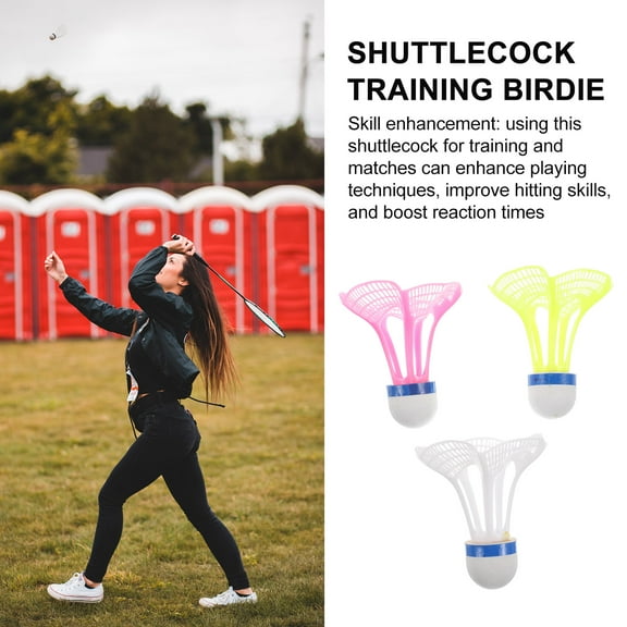 CATIEBYE 3Pcs Precision Control Badminton Shuttlecock Training Birdie for Gym Use