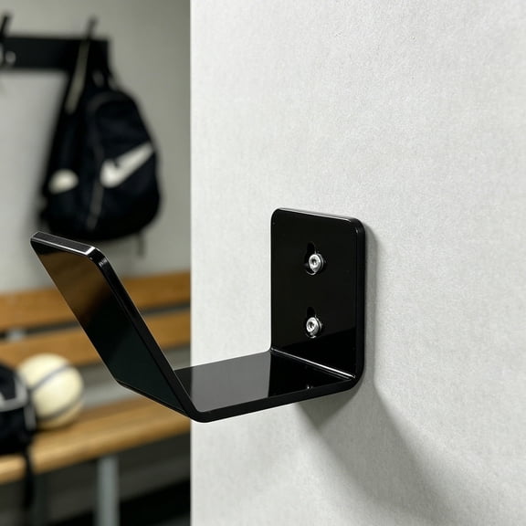 CATIEBYE 4Pcs Acrylic Baseball Glove Storage Holder Wall Mount Rack for Softball Boxing Gloves Black