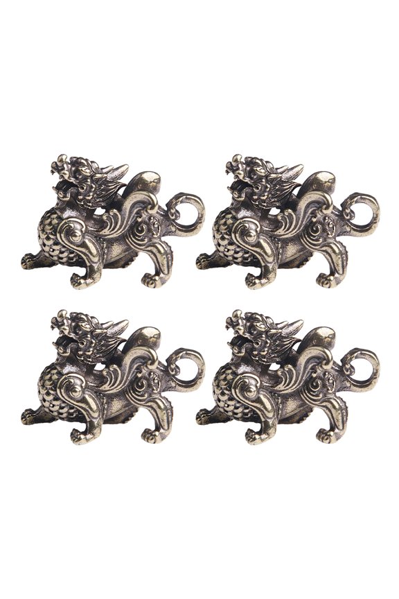 4Pcs Key Pendant Copper Material Fine Polish Process Home Decoration Key Pendant Charm