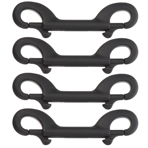 CATIEBYE 4Pcs Metal Snap Clips Double Ended Bolt Snaps for Dog Leash with Quick Release Feature Black