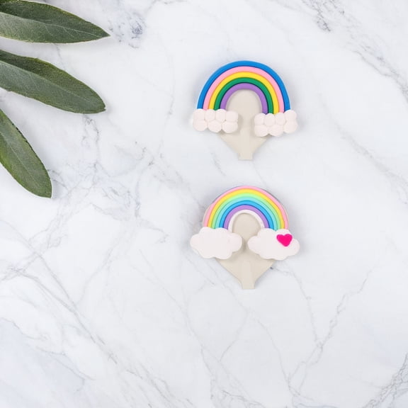 CATIEBYE 4Pcs Multi Color Cute Cloud Shape Adhesive Wall Hooks for Hanging Bags Towels and Hats