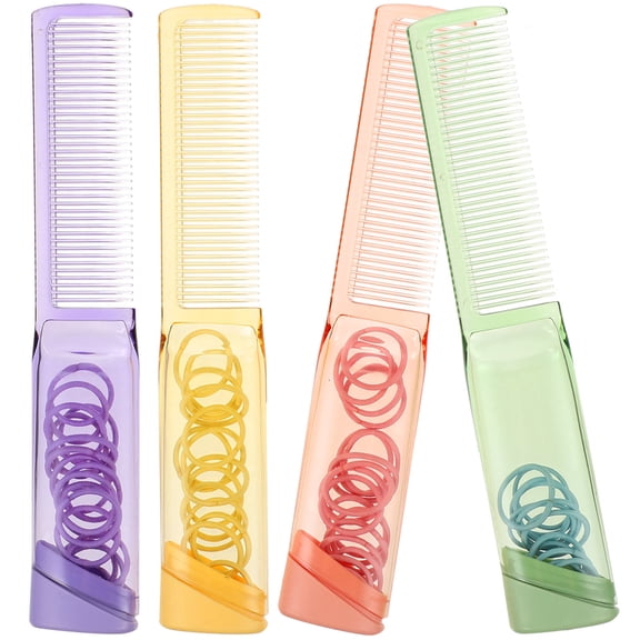CATIEBYE Detangling Comb Assorted Color PP Scalp Massage for All Hair Types 4Pcs