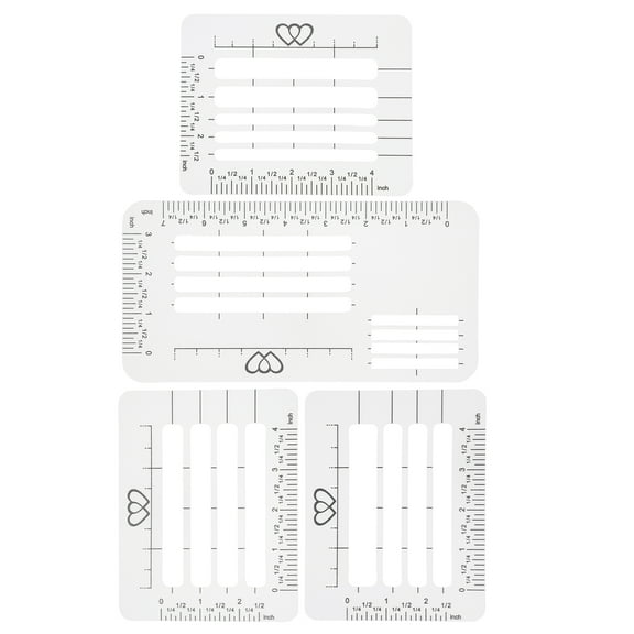 CATIEBYE 4Pcs Plastic Addressing Guide Templates for Handwriting Practice and Envelope Decoration