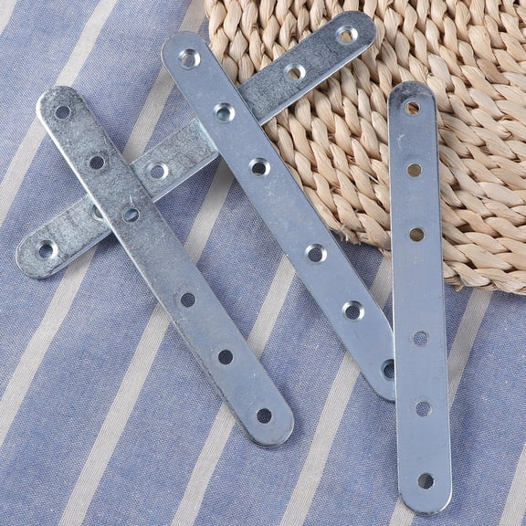 CATIEBYE 4Pcs Plated Silver Steel Sheet Bracket Rust Resistant Durable Stainless Metal