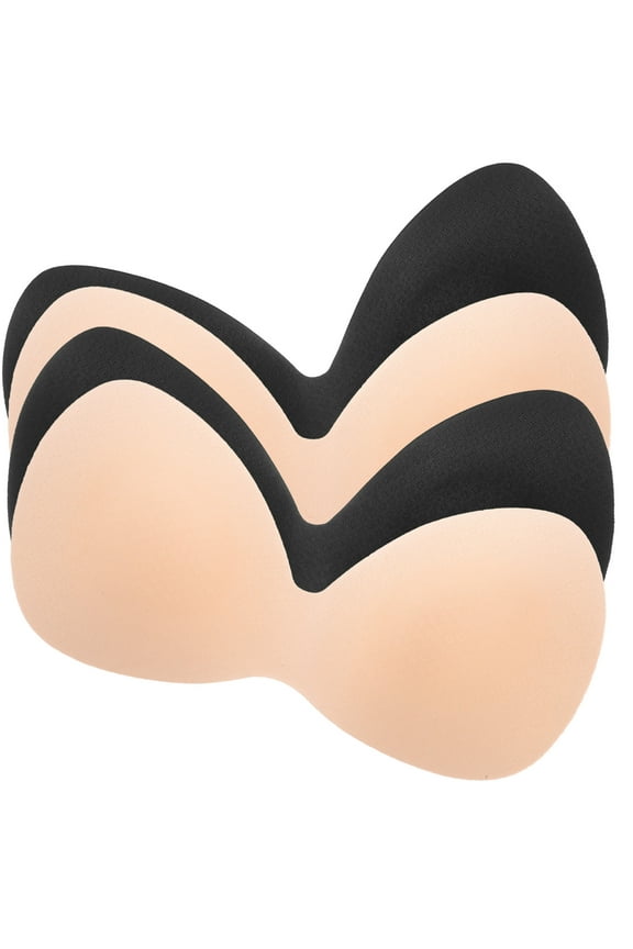 4-Pack U-Shaped Removable Bra Pads for Women, Soft Chinlon Inserts for Sports Bras, Underwear, and Swimwear