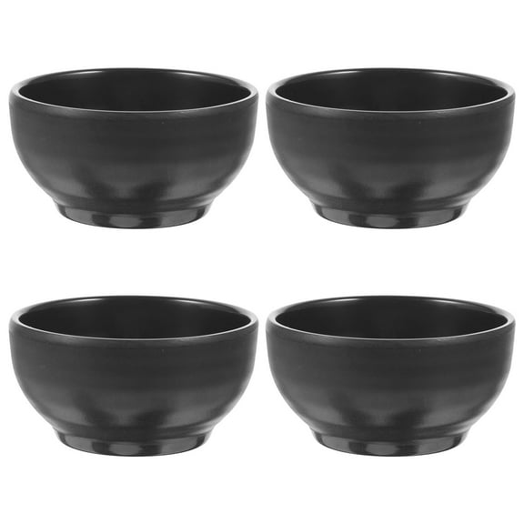CATIEBYE Chip Dip Serving Dish Dipping Bowls Black Ceramic 4pcs