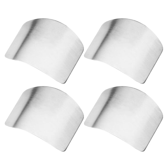 CATIEBYE 4 Pcs Safety Food Slicing Guard Stainless Steel Anti Rust for Cooks and Chefs
