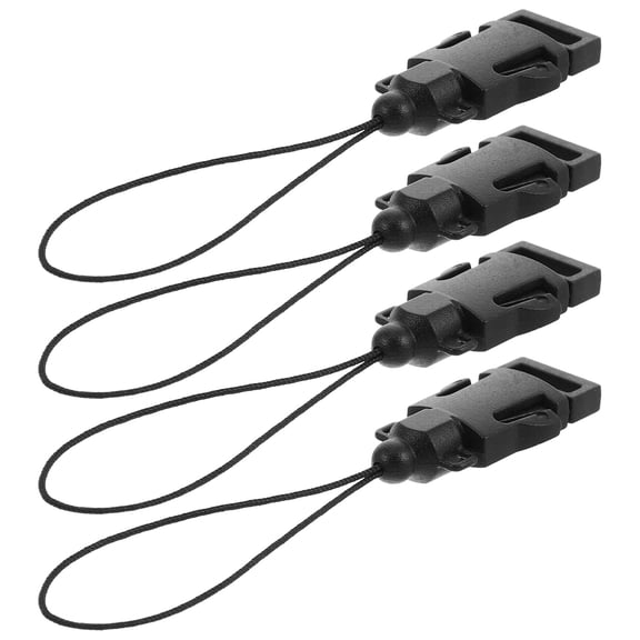 CATIEBYE 4Pcs Quick Release Lanyard Black Camera Strap Clips for Dslr Use
