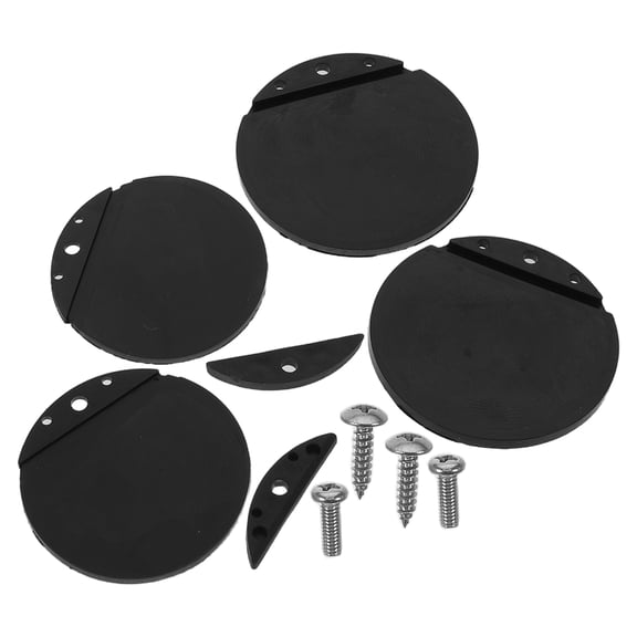CATIEBYE 4Pcs Universal Boat Scupper Flapper Drain Plug Kit Rust Resistant Rubber for Pontoon Boats