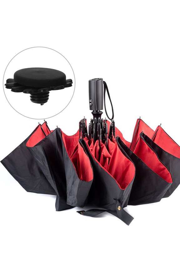 4Sets Black Plastic Replacement Umbrella Tip Caps Practical and Easy to Install Accessory