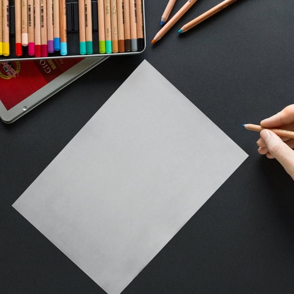 CATIEBYE 50 Sheets Transparent White Tracing Paper for Sketching Drawing Artists and Crafts, Ideal for Art Projects