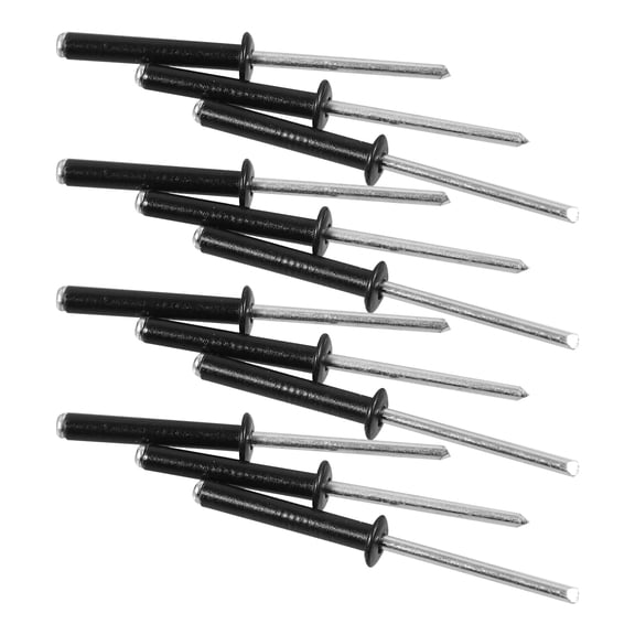 CATIEBYE 50Pcs Black Aluminum Blind Rivets Assortments for Metal and Fabric Fastening Home Repair
