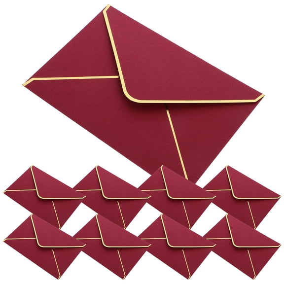 CATIEBYE 50Pcs Red Invitation Envelopes Made from Paper Perfect for Cards and Wedding Packaging
