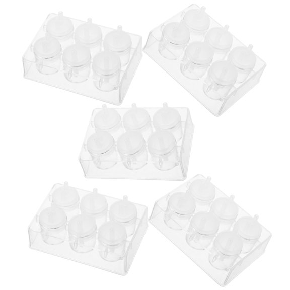 CATIEBYE 5Pcs Clear Tissue Culture Treated Plates 6 Hole Reaction Boards for Science Laboratory Use