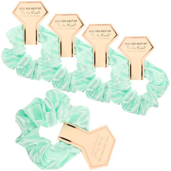 CATIEBYE 5Pcs Green Ponytail Holder Hair Ropes Bridesmaid Hair Accessories Stylish and Comfortable