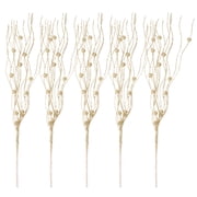 CATIEBYE 5Pcs Artificial Branch Vase Filler Golden Plastic Decorative Stems for Home Decor