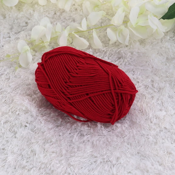 CATIEBYE 5Pcs Hand Knitting Yarn Red DIY Craft Rope for Women