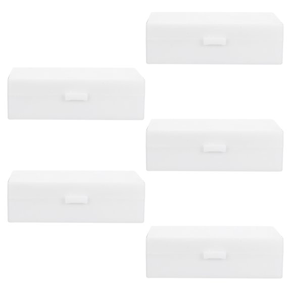 CATIEBYE 5Pcs Laboratory Microscope Slide Organizer White Plastic with Smooth Lid and Easy Labeling