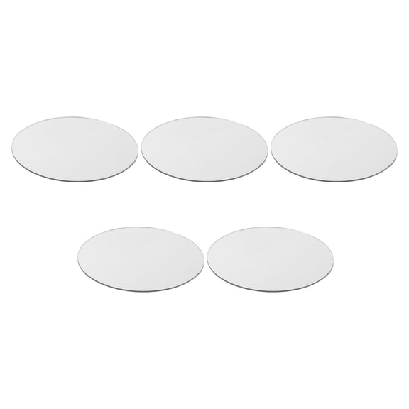 CATIEBYE 5Pcs Small Craft Mirrors Self Adhesive Plated Silver Acrylic Round Mirrors for Wall Decor