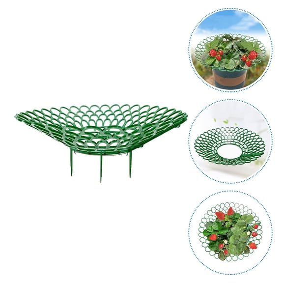 CATIEBYE 5Pcs Tiered Strawberry Planter Space Saving Racks for Fruits and Vegetables Green PP