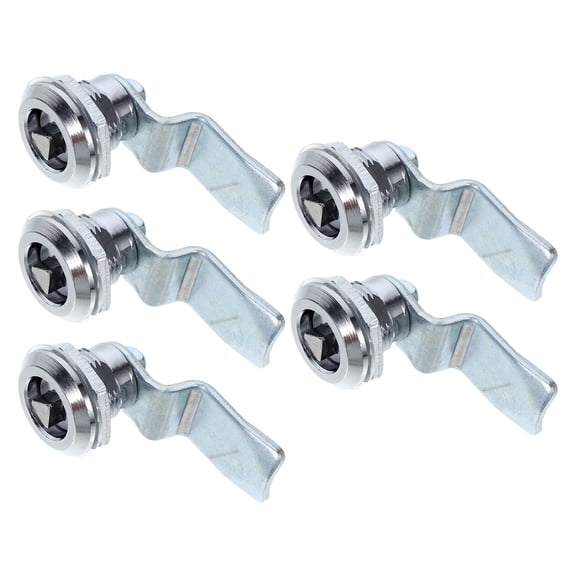 CATIEBYE Triangle Key Cabinet Lock Plated Silver Zinc Alloy for Distribution Box Security 5Pcs