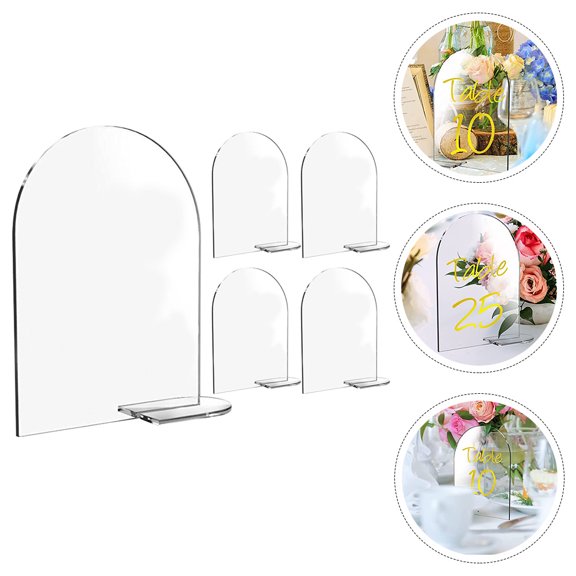 CATIEBYE 5Set Transparent Acrylic Wedding Desktop Number Rack Table Stand