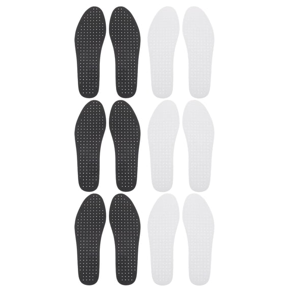 CATIEBYE 6 Pairs EVA Insoles for Playing Shoes Breathable and Buffer Inserts White