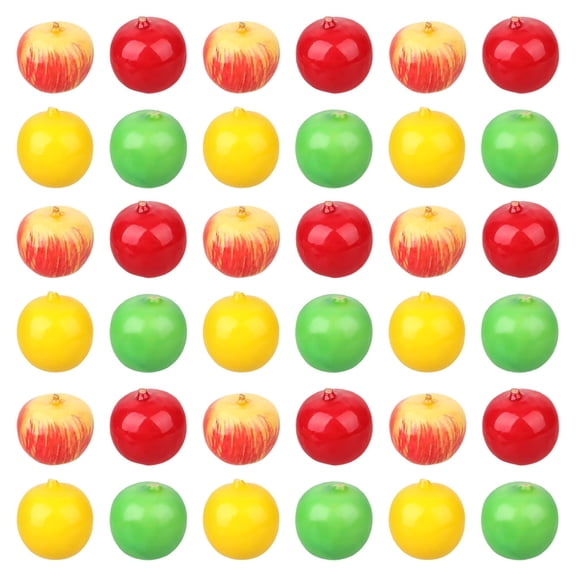 CATIEBYE 60Pcs Tiny Artificial Apples Realistic PU Material for Dollhouse Accessories and Kitchen Props