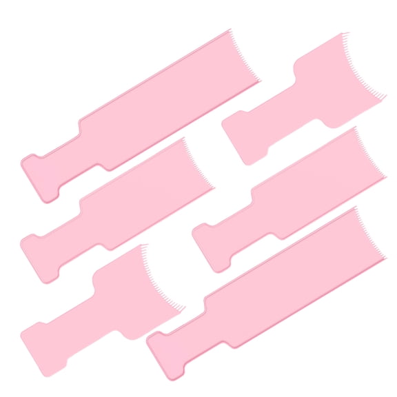 CATIEBYE 6PCS Reusable Highlighting Comb Hair Dyeing Paddle Plastic Pink for DIY Enthusiasts