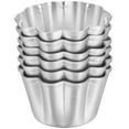 thumbnail image 1 of CATIEBYE Catiebye 6 Pcs Nonstick Aluminum Mini Cupcake Molds for Baking 2.8×2.8×1.7in, 1 of 8
