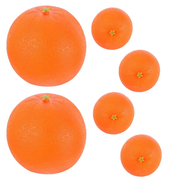 CATIEBYE 6Pcs Orange Model Lifelike Artificial Fruits Ideal for Party Decorations