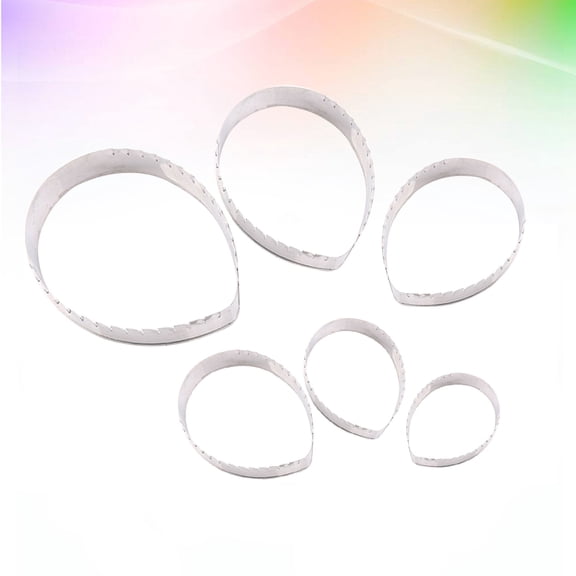 CATIEBYE 6Pcs Petals Shaped Sugar Mold Set Stainless Steel for Cake Decoration and Marzipan