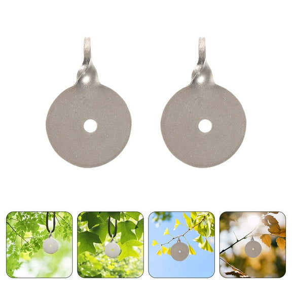 CATIEBYE 6Pcs Portable Metal Train Target Set Plated Silver Steel Plates for Shooting Range Training