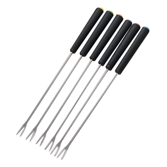 CATIEBYE 6Pcs Stainless Steel Chocolate Fountain Forks Practical Kitchen Tool for Parties