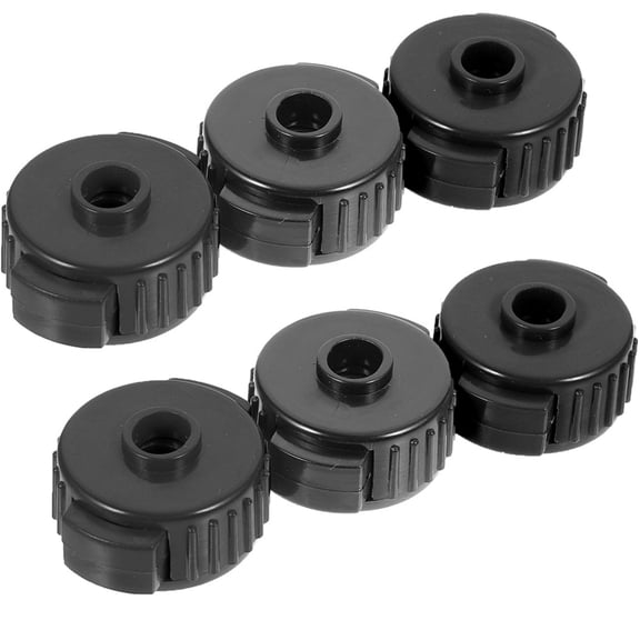 CATIEBYE 6Pcs Textured Surface Cymbal Caps Drum Quick Release Nuts Black Plastic for Drummers