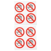 CATIEBYE Do Not Touch Stickers Safety Warning Signs for Factories 8Pcs
