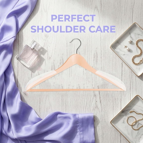 CATIEBYE 8Pcs Clothes Hanger Shoulder Padding Attachments Transparent Plastic Pads for Closet Organization