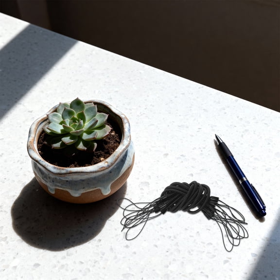CATIEBYE Stylus Pen Anti-Lost Rope, Black Plastic, Flexible Extension, Secure Tether