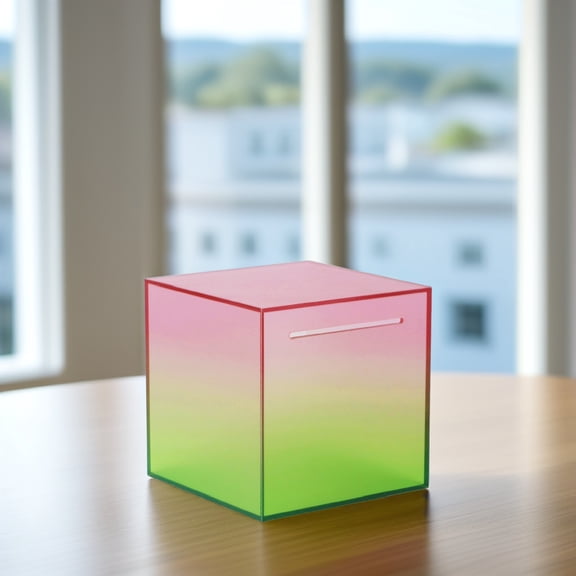 CATIEBYE Clear Acrylic Money Saving Jar for Home and Office, Transparent Budget Bank for Cash Storage and Expense Management