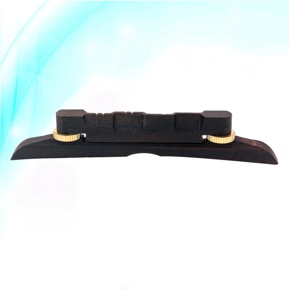 CATIEBYE Adjustable Ebony Guitar Bridge 11.8X0.5X0.9in for Mandolin and Acoustic Guitar Maintenance 1Set