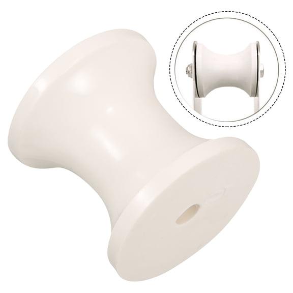 CATIEBYE Anchor Rollers For Boats White Plastic Round Design 1Set
