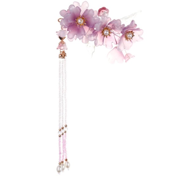CATIEBYE Oriental Hair Pins Acrylic Flower Shape 1Pcs