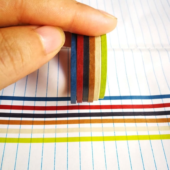 CATIEBYE 12 Rolls Thin Solid Color Washi Tape Set for Journals and Walls