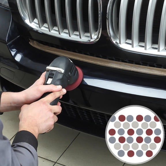 CATIEBYE Automotive Sandpaper Assorted Color Round Discs with Wear Resistant and Flexible Design