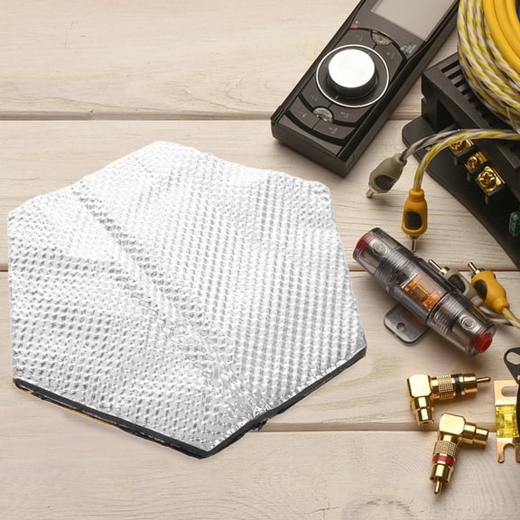 CATIEBYE Automotive Soundproofing Mat Plated Silver for Car Doors Floor Ceiling Noise Reduction