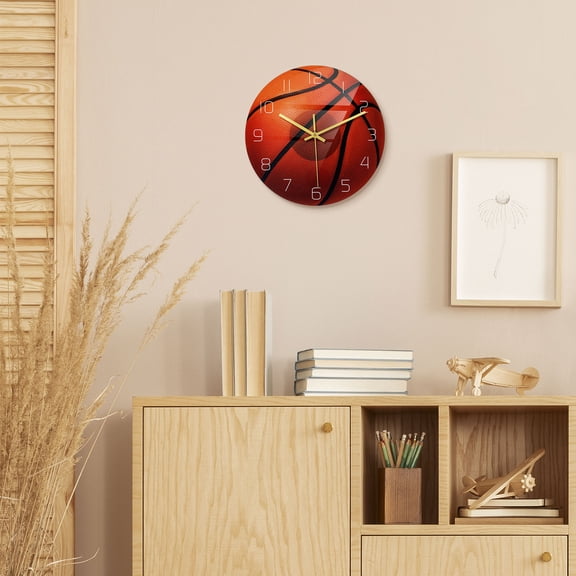 CATIEBYE Basketball Clock Bedroom Multi Decorative Style Time Reminder for General Users 1Pack